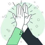 Two hands high five